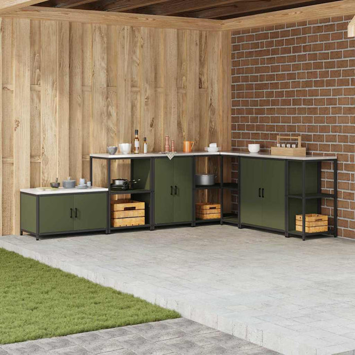 Depozitare pentru bucătărie Verde măsliniu 60 x 50 x 92 cm Oțel - WALTI WALTI
