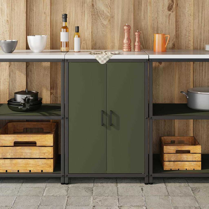 Depozitare pentru bucătărie Verde măsliniu 60 x 50 x 92 cm Oțel - WALTI WALTI