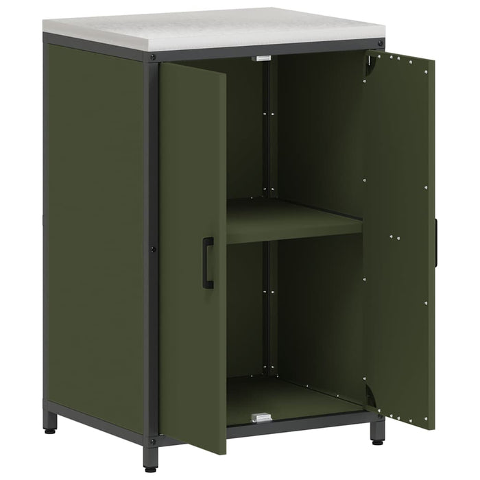 Depozitare pentru bucătărie Verde măsliniu 60 x 50 x 92 cm Oțel - WALTI WALTI