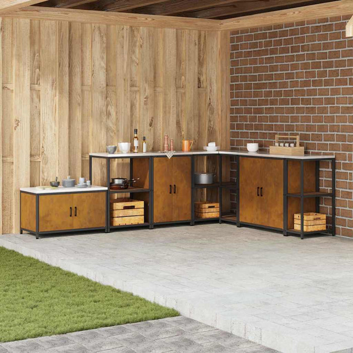 Depozitare pentru bucătărie cu ușă Ruginit 60 x 50 x 92 cm Oțel - WALTI WALTI
