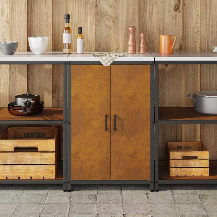 Depozitare pentru bucătărie cu ușă Ruginit 60 x 50 x 92 cm Oțel - WALTI WALTI
