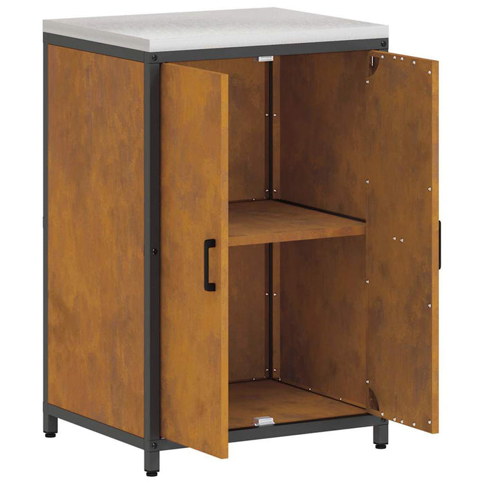 Depozitare pentru bucătărie cu ușă Ruginit 60 x 50 x 92 cm Oțel - WALTI WALTI