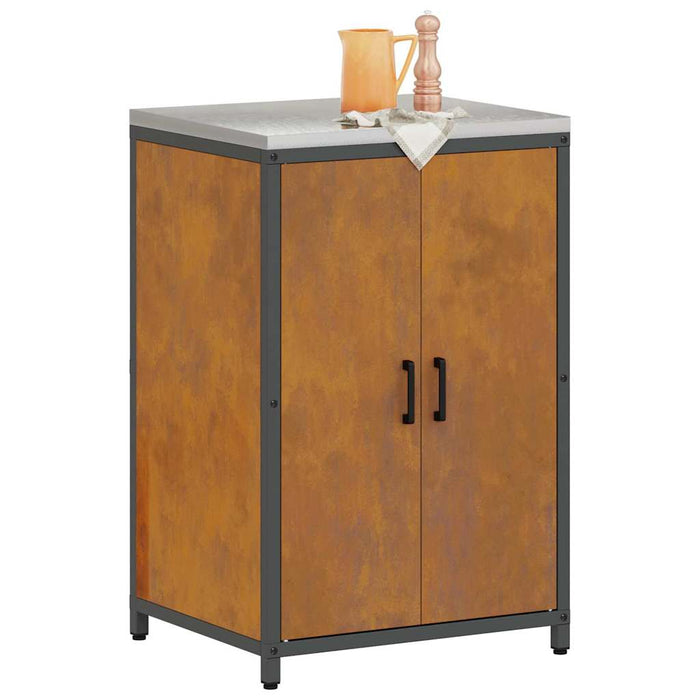 Depozitare pentru bucătărie cu ușă Ruginit 60 x 50 x 92 cm Oțel - WALTI WALTI