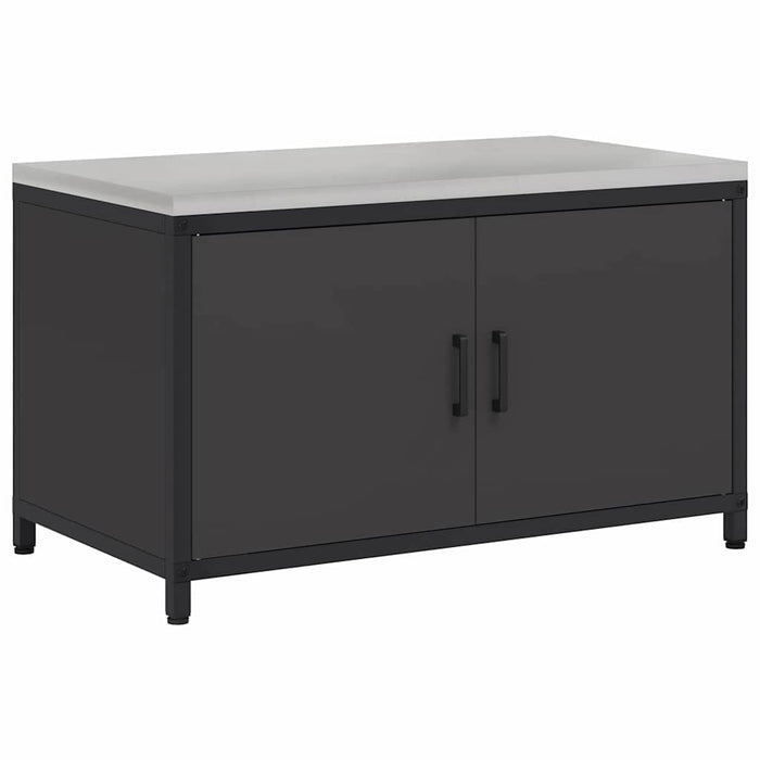 Depozitare pentru bucătărie cu raft Negru 60 x 50 x 92 cm Oțel - WALTI WALTI
