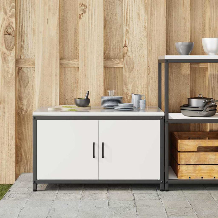 Depozitare pentru bucătărie cu raft Alb 60 x 50 x 92 cm Oțel - WALTI WALTI