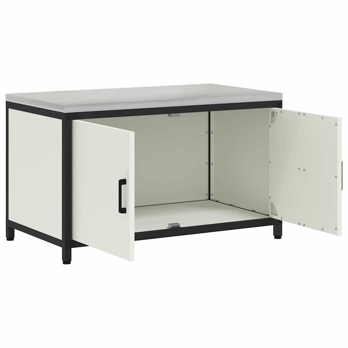 Depozitare pentru bucătărie cu raft Alb 60 x 50 x 92 cm Oțel - WALTI WALTI