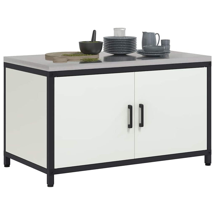 Depozitare pentru bucătărie cu raft Alb 60 x 50 x 92 cm Oțel - WALTI WALTI
