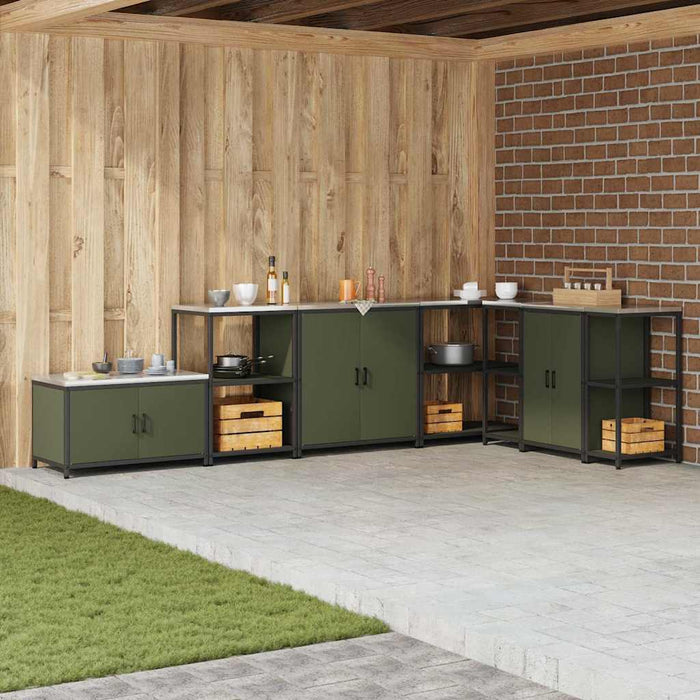 Depozitare pentru bucătărie Verde măsliniu 60 x 50 x 92 cm Oțel - WALTI WALTI