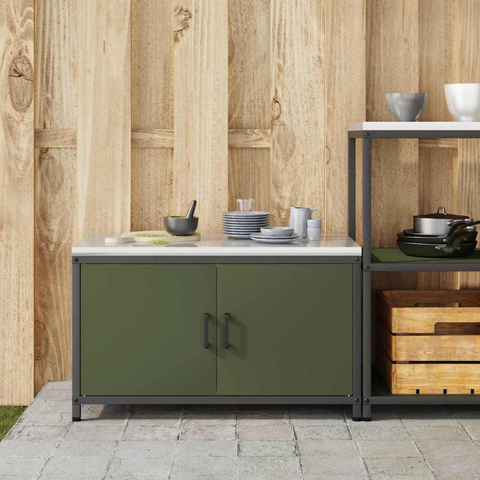 Depozitare pentru bucătărie Verde măsliniu 60 x 50 x 92 cm Oțel - WALTI WALTI