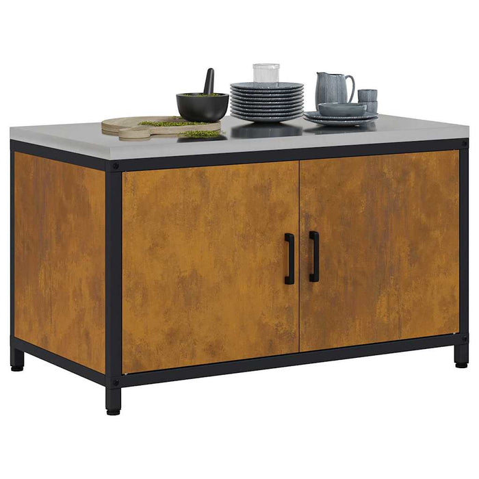 Depozitare pentru bucătărie cu ușă Ruginit 60 x 50 x 92 cm Oțel - WALTI WALTI