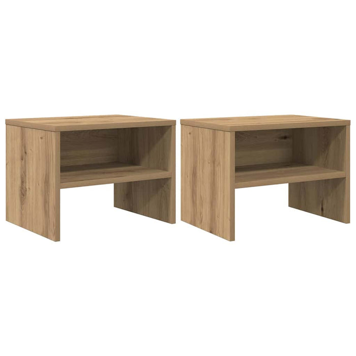 Dulap de noapte 2 pcs stejar artizanal 40 x 40 x 30 cm - WALTI WALTI