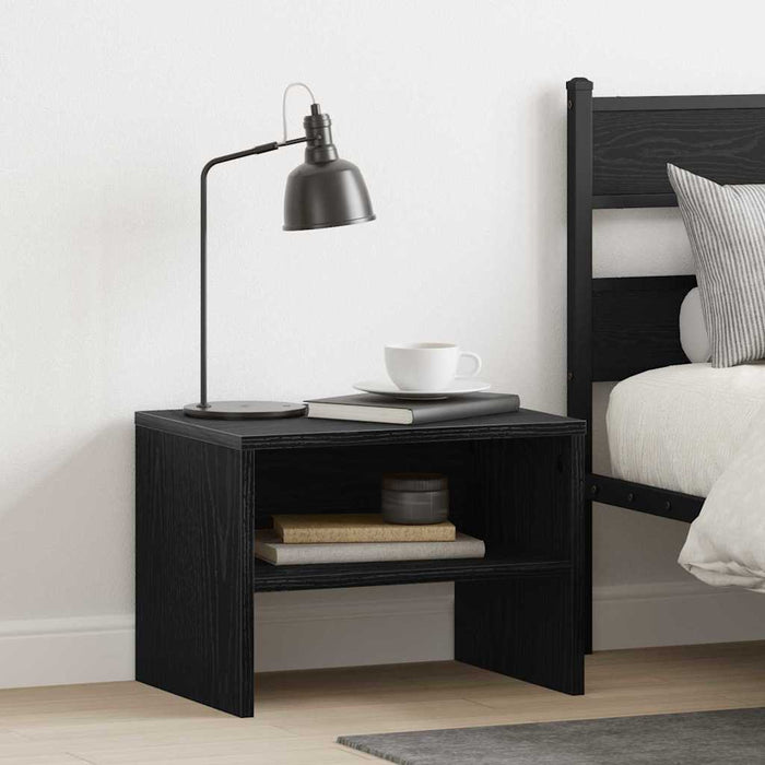 Dulap de noapte Stejar negru 40 x 40 x 30 cm Lemn compozit - WALTI WALTI