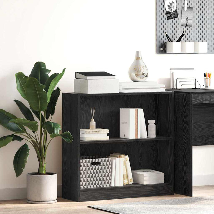 Raft de Cărți Stejar negru 80 x 24 x 76 cm Lemn compozit - WALTI WALTI