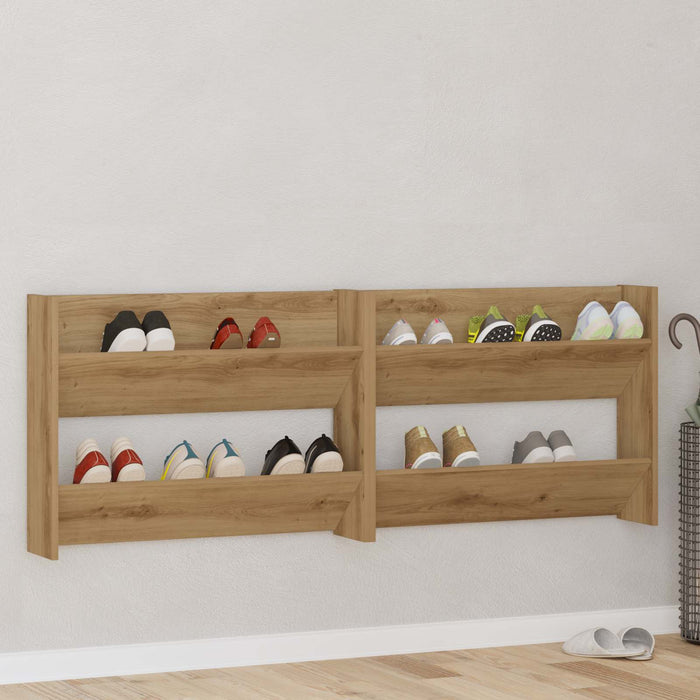Dulap pentru pantofi 2 pcs Stejar Artizanal 81 x 18 x 60 cm - WALTI WALTI
