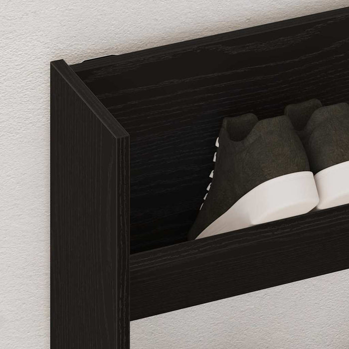 Dulap pentru pantofi Stejar Negru 82 x 18 x 60 cm Lemn compozit - WALTI WALTI