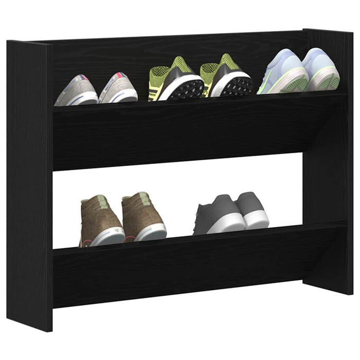 Dulap pentru pantofi Stejar Negru 82 x 18 x 60 cm Lemn compozit - WALTI WALTI
