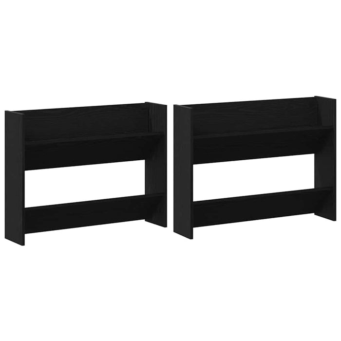 Dulap pentru pantofi cu raft 2 pcs Stejar Negru 83 x 18 x 60 cm - WALTI WALTI