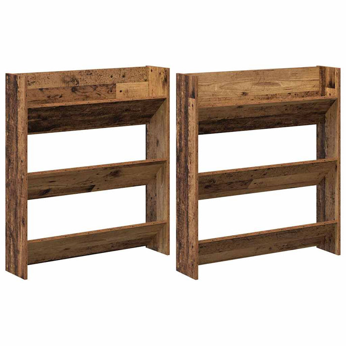 Dulap pentru pantofi cu raft 2 pcs Lemn vechi 84 x 18 x 90 cm - WALTI WALTI
