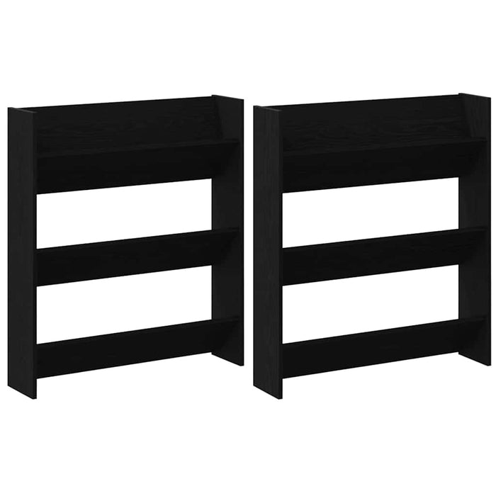 Dulap pentru pantofi cu raft 2 pcs Stejar Negru 86 x 18 x 90 cm - WALTI WALTI