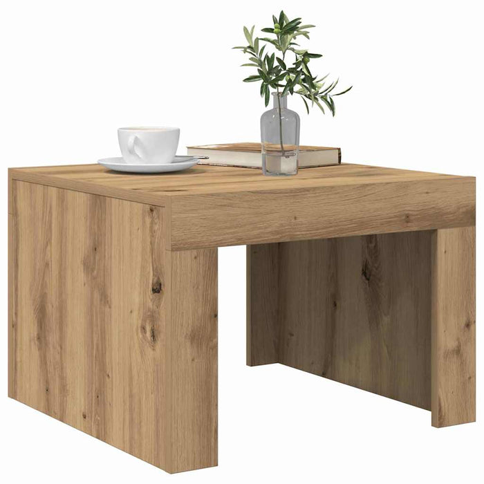 Masă de cafea Stejar Artizanal 50 x 50 x 35 cm Lemn compozit - WALTI WALTI