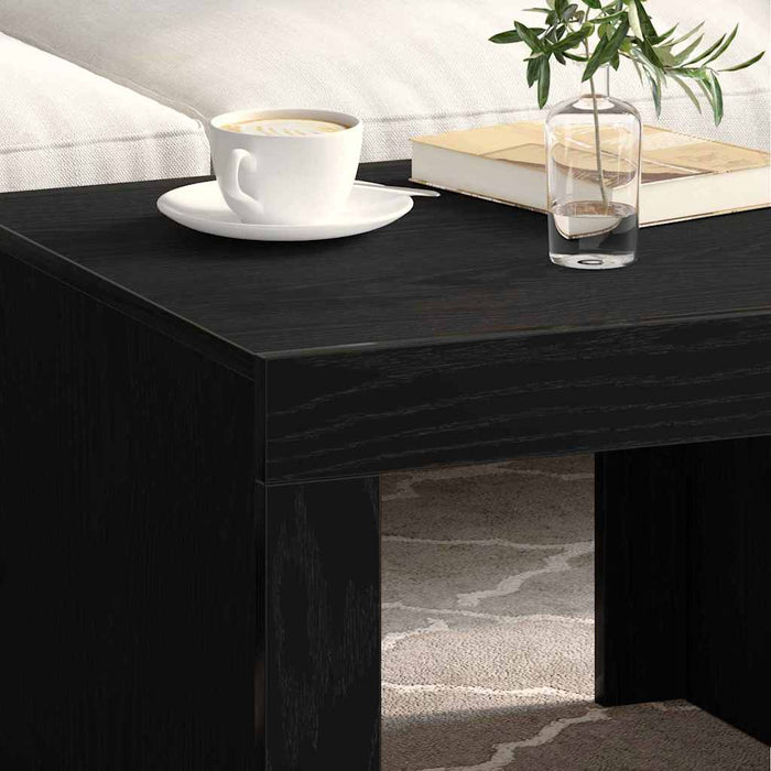 Masă de cafea Stejar Negru 50 x 50 x 35 cm Lemn compozit - WALTI WALTI
