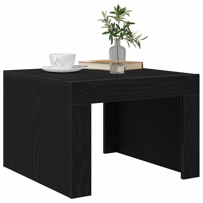 Masă de cafea Stejar Negru 50 x 50 x 35 cm Lemn compozit - WALTI WALTI