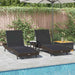 Șezlonguri 3 pcs Maro 40 x 40 x 40.5 cm poliratan - WALTI WALTI