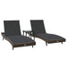 Șezlonguri 3 pcs Maro 40 x 40 x 40.5 cm poliratan - WALTI WALTI