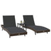 Șezlonguri 3 pcs Maro 40 x 40 x 40.5 cm poliratan - WALTI WALTI