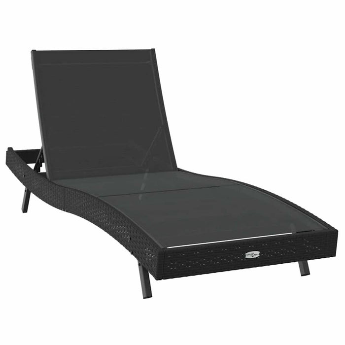 Șezlonguri 3 pcs Negru 40 x 40 x 40.5 cm poliratan - WALTI WALTI