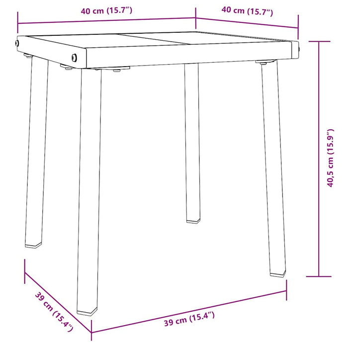 Șezlonguri 3 pcs Negru și Alb 40 x 40 x 40.5 cm poliratan - WALTI WALTI