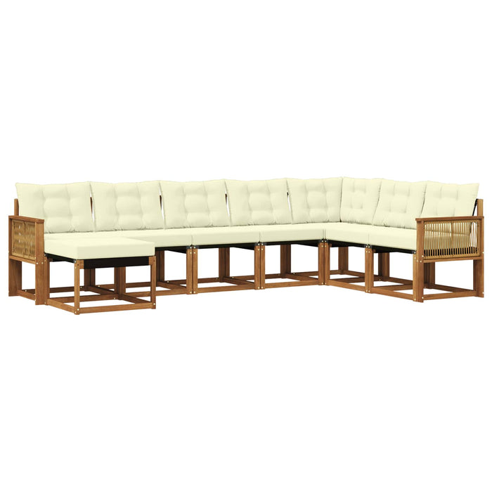 Set de canapele de exterior 8 pcs Natural și Crem WALTI