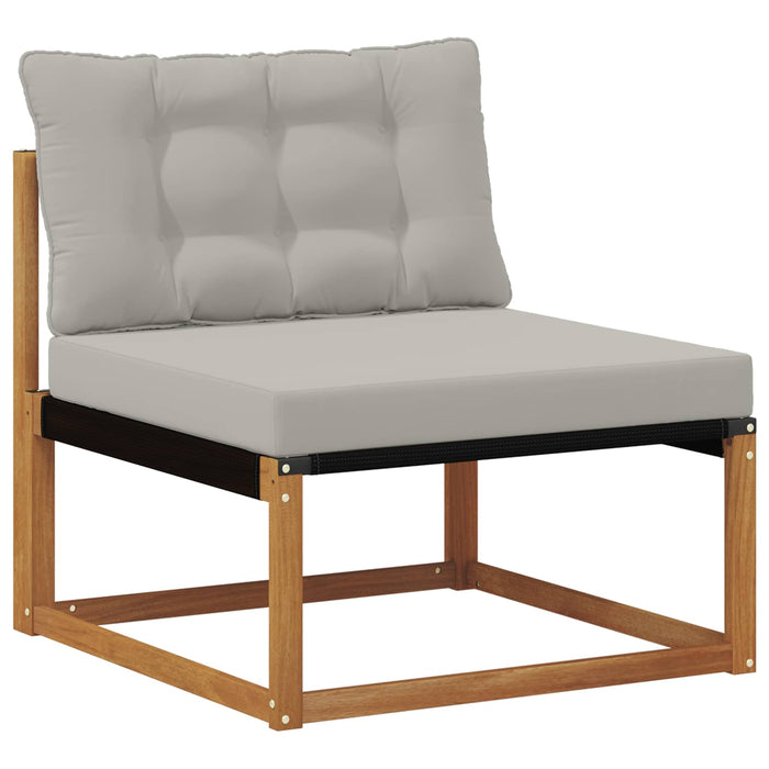 Set de canapele de exterior 4 pcs Natural și gri deschis WALTI