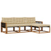 Set de canapele de exterior cu pernă 4 pcs Natural și Bej - WALTI WALTI