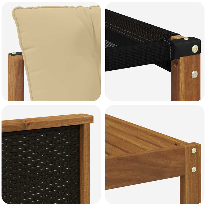Set de canapele de exterior cu pernă 6 pcs Natural și Bej WALTI