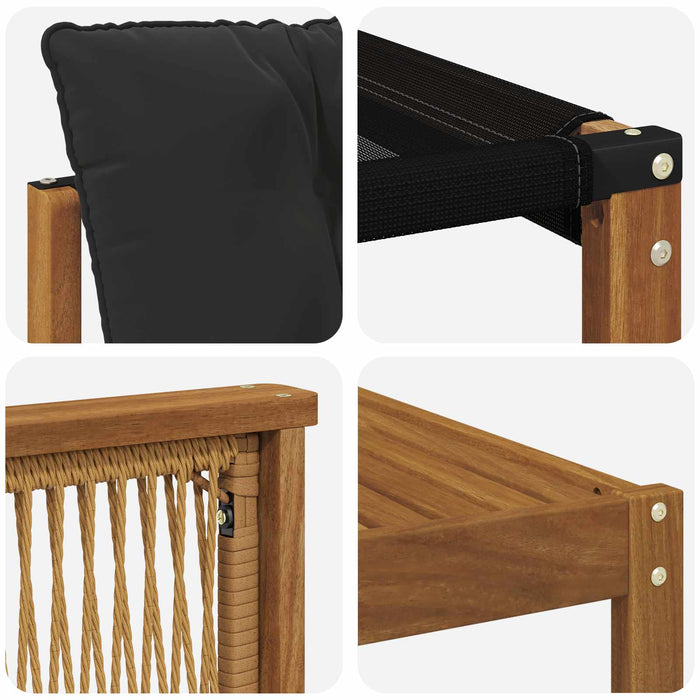 Set de canapele de exterior cu pernă 6 pcs Natural și Bej WALTI