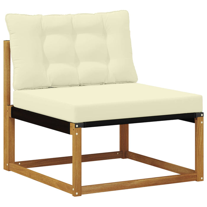 Set de canapele de exterior cu pernă 6 pcs Natural și Crem WALTI
