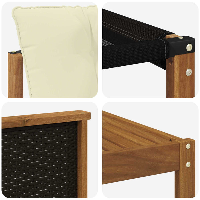 Set de canapele de exterior cu pernă 7 pcs Natural și Crem WALTI