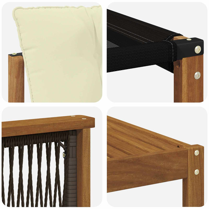 Set de canapele de exterior 9 pcs Natural și gri deschis WALTI