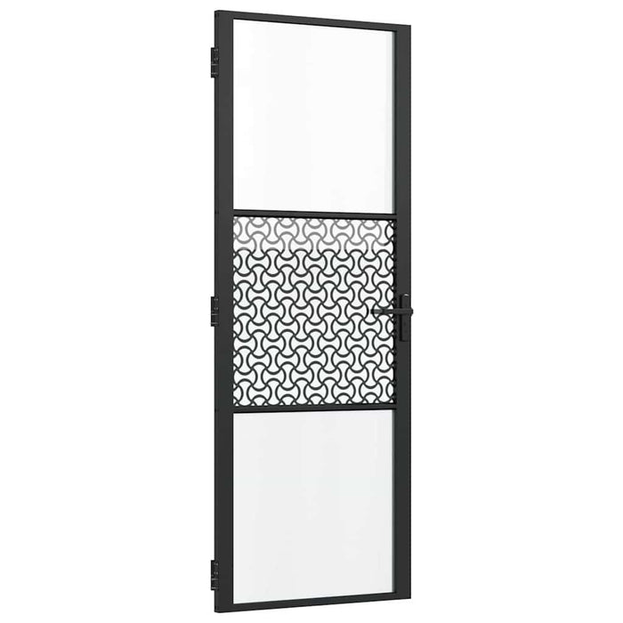 Ușă de interior Negru 76 x 201.5 cm Sticlă securizată, Aluminiu - WALTI WALTI