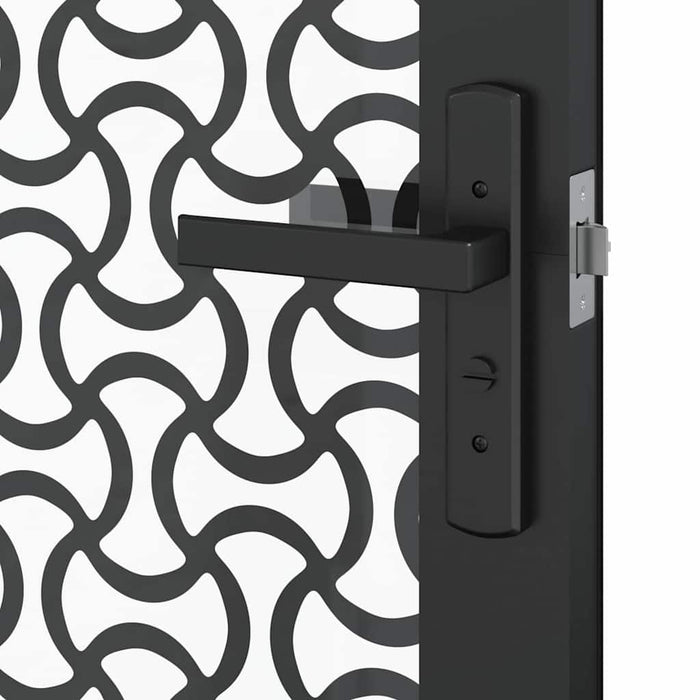 Ușă de interior Negru 83 x 201.5 cm Sticlă securizată, Aluminiu - WALTI WALTI