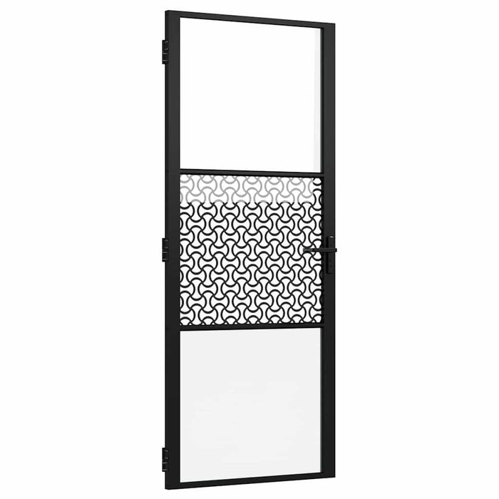 Ușă de interior Negru 83 x 201.5 cm Sticlă securizată, Aluminiu - WALTI WALTI