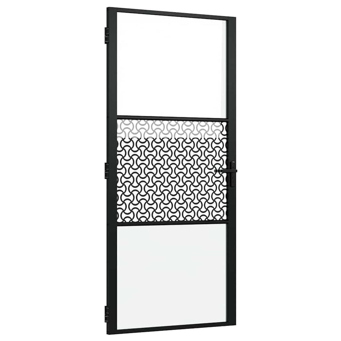 Ușă de interior Negru 93 x 201.5 cm Sticlă securizată, Aluminiu - WALTI WALTI
