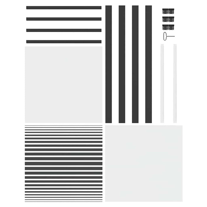 Ușă de interior Negru 76 x 201.5 cm Sticlă securizată, Aluminiu - WALTI WALTI