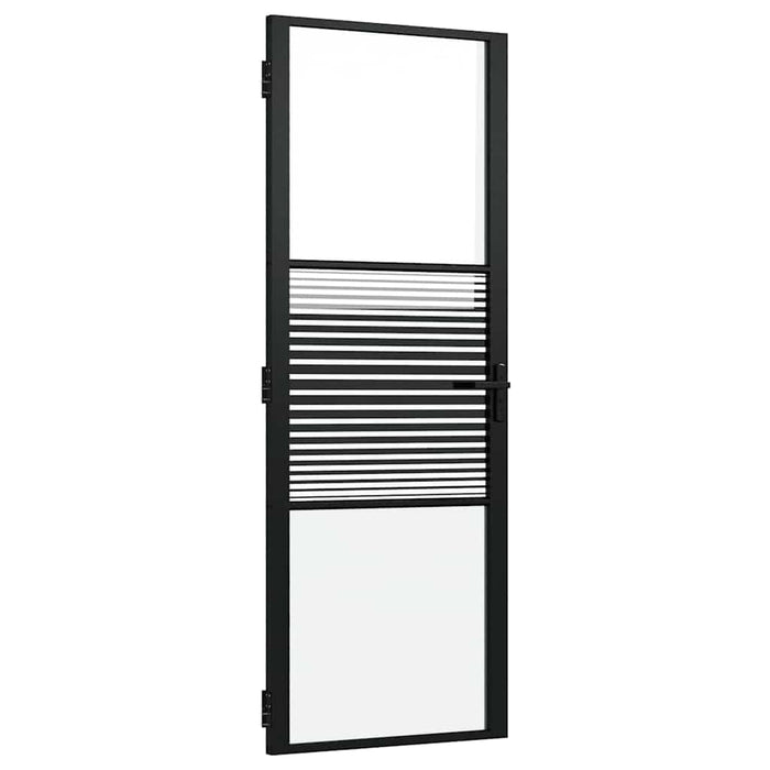 Ușă de interior Negru 76 x 201.5 cm Sticlă securizată, Aluminiu - WALTI WALTI