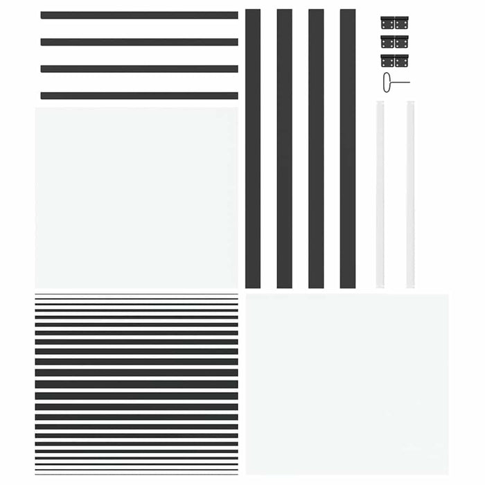 Ușă de interior Negru 83 x 201.5 cm Sticlă securizată, Aluminiu - WALTI WALTI