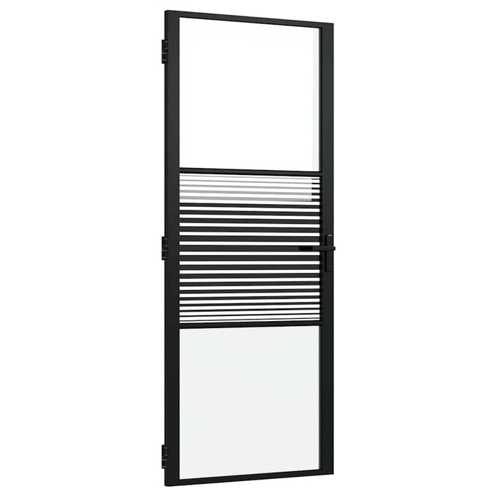 Ușă de interior Negru 83 x 201.5 cm Sticlă securizată, Aluminiu - WALTI WALTI