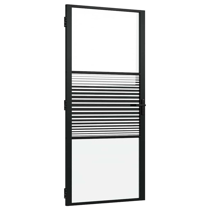 Ușă de interior Negru 93 x 201.5 cm Sticlă securizată, Aluminiu - WALTI WALTI