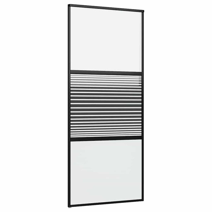 Ușă glisantă Negru 90 x 205 cm Sticlă securizată, Aluminiu - WALTI WALTI