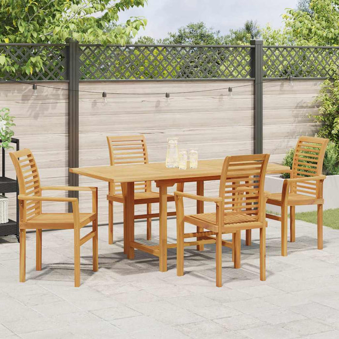 Set de masă pentru grădină 5 pcs Maro Lemn solid de tec WALTI